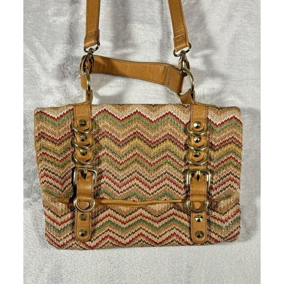 Olivia + Joy Women's Purse Chevron Multicolor Casual Classic Retro Clutch - Picture 1 of 9